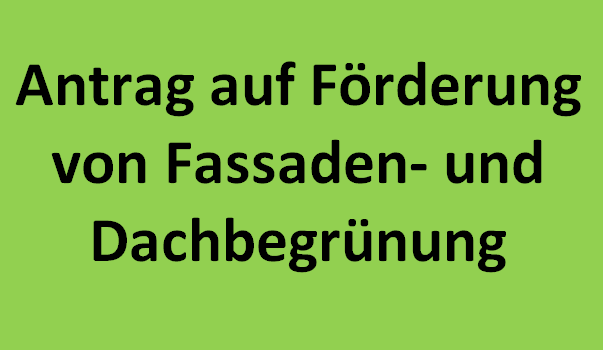 Förderung von Fassaden- und Dachbegrünung