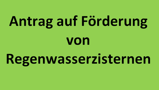 Förderung von Zisternen