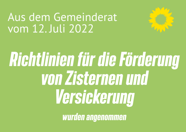 Anträge vom 5.10.2019 können nun umgesetzt werden