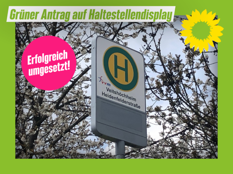 Display an der Bushaltestelle ist installiert