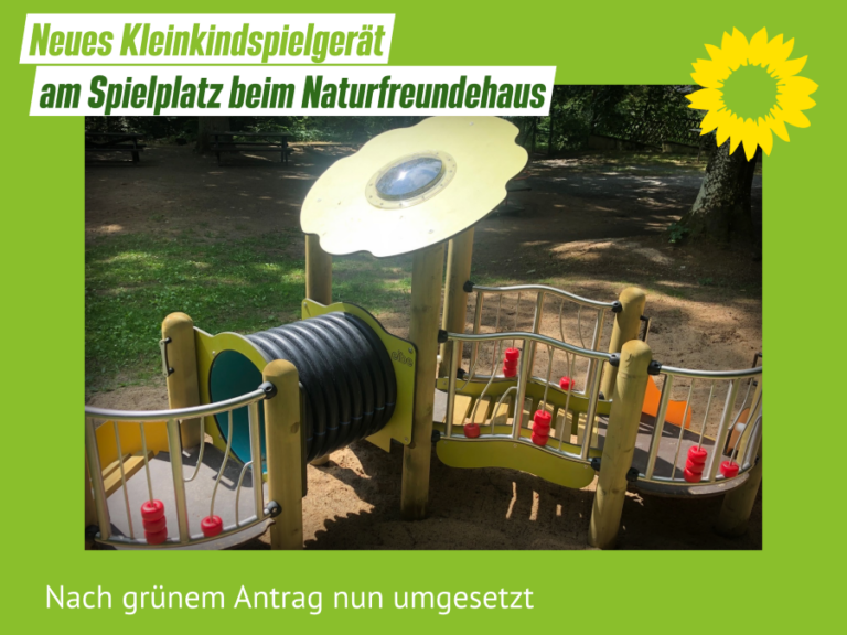 Spielplatz am Naturfreundehaus für Kleinkinder attraktiver