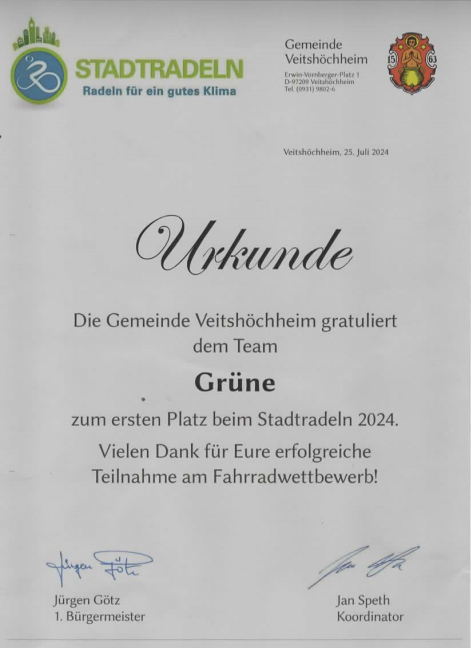 zum neunten Mal Platz 1