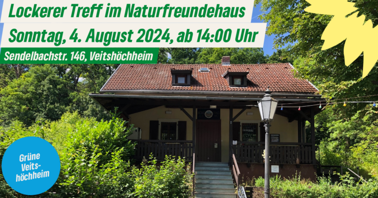 Lockerer Treff im Biergarten des Naturfreundehauses