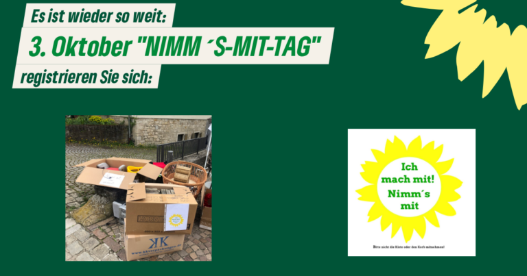 Anmelden für den NIMM´S-MIT-TAG