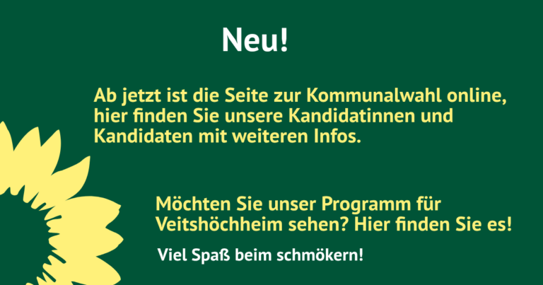 Sie wollen wissen, wofür wir Grüne stehen? – Auf der Seite Kommunalwahl finden Sie einiges dazu!