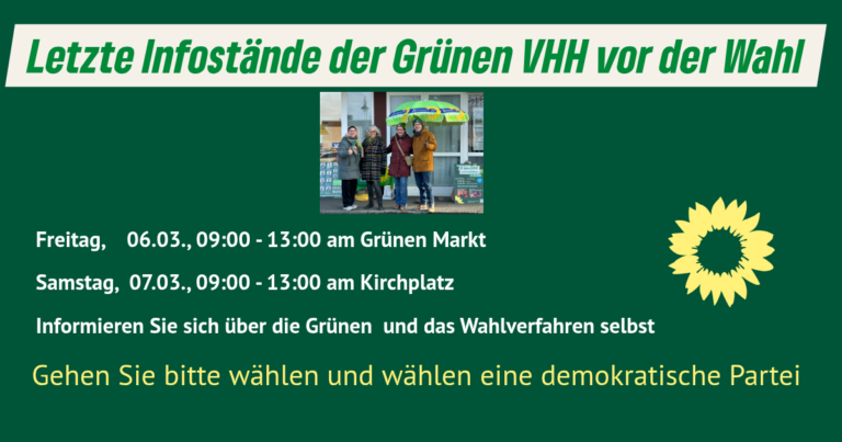 Letzte Infostände vor der Wahl